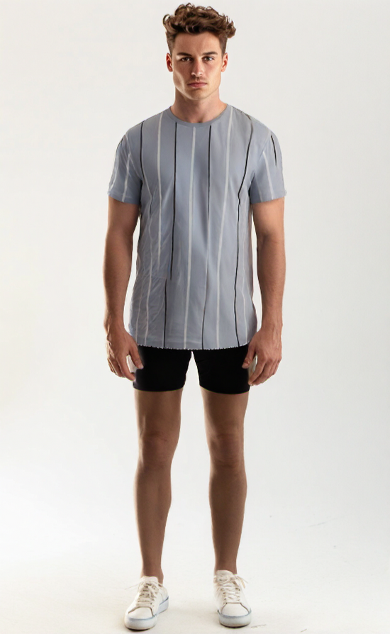 Grey Strip T-shirt